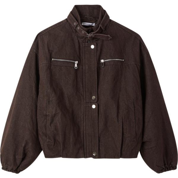 bomber Terranova marrone tinta unita