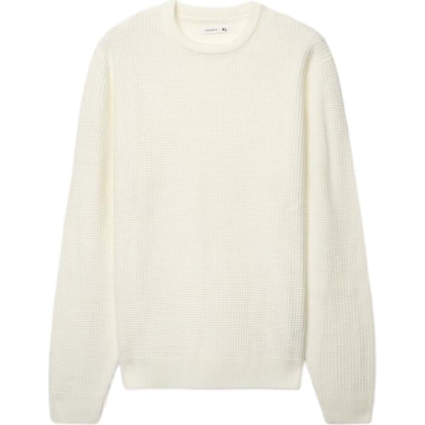 Maglione da uomo in bianco neve girocollo a maniche lunghe Terranova