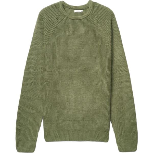 Maglione da uomo in verde chiaro girocollo a maniche lunghe Terranova