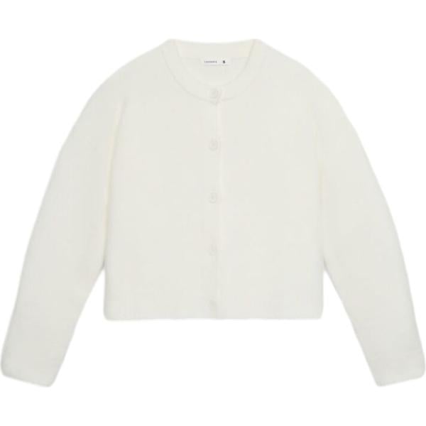 cardigans Terranova bianco tinta unita
