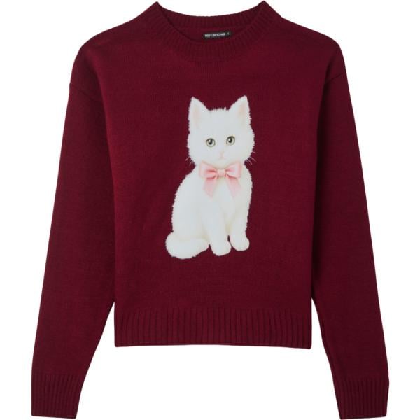 maglieria Terranova marrone con stampe