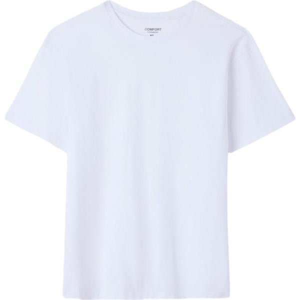 t-shirt Terranova bianco tinta unita