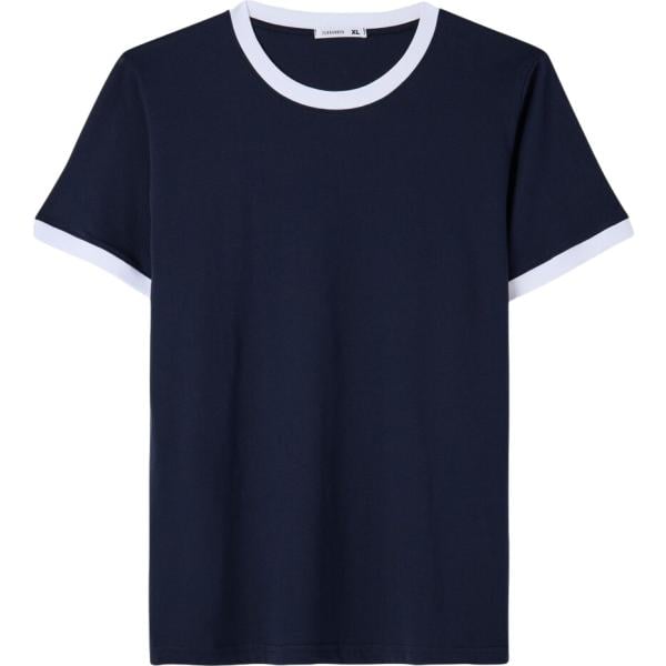 t-shirt Terranova blu tinta unita