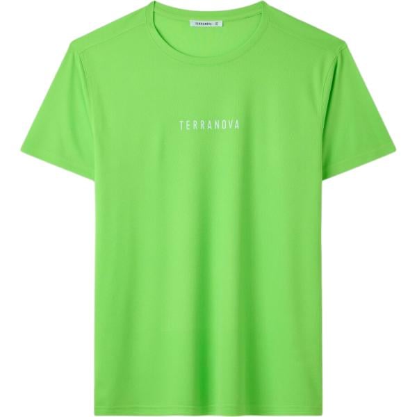 T-shirt da uomo in verde chiaro con stampe girocollo a maniche corte Terranova