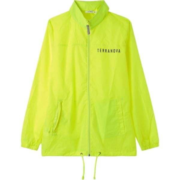 Giacca soprabito da uomo in verde chiaro con stampe collo alto a maniche lunghe con zip Terranova Terranova