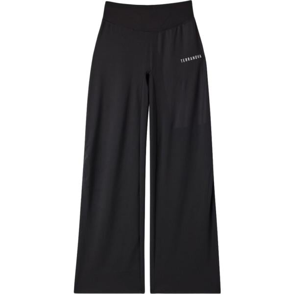 Leggings sportivo da donna in nero pece lungo a vita alta in poliestere Terranova