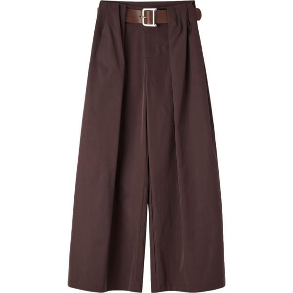 pantaloni Terranova marrone tinta unita