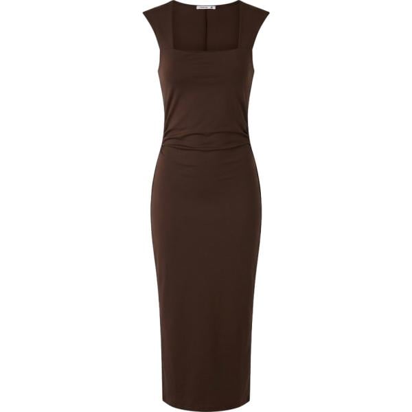 vestiti midi/longuette Terranova marrone tinta unita