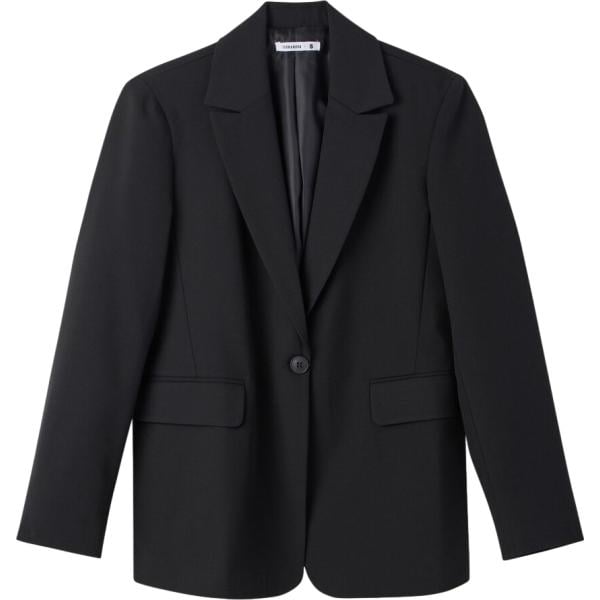 blazer Terranova nero tinta unita