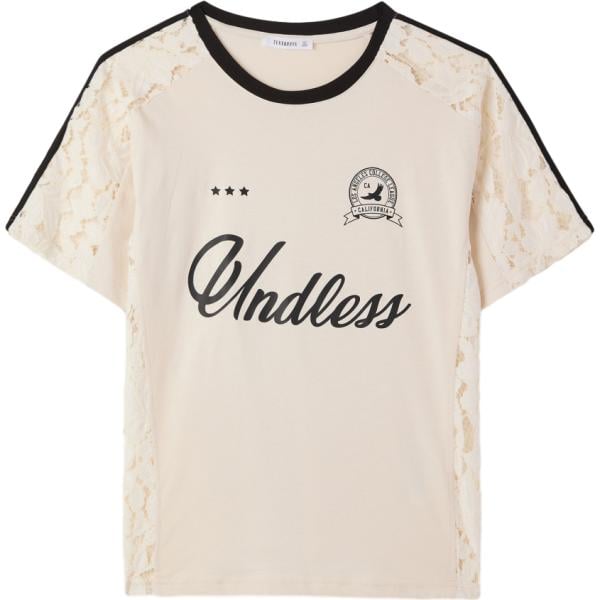 t-shirt Terranova bianco con stampe