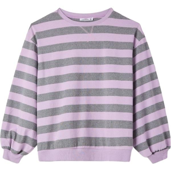 t-shirt Terranova viola a righe