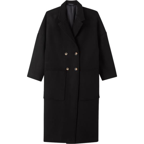 cappotti Terranova nero tinta unita
