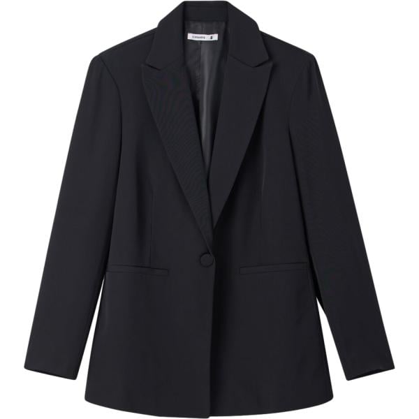 blazer Terranova nero tinta unita