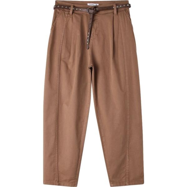 pantaloni Terranova marrone tinta unita