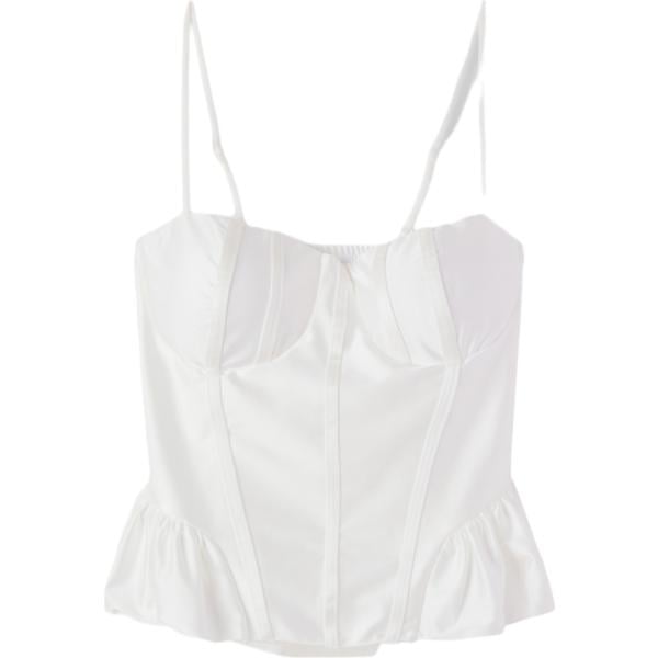 top Terranova bianco tinta unita