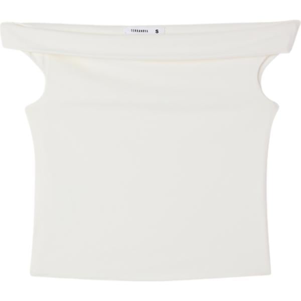 top Terranova bianco tinta unita