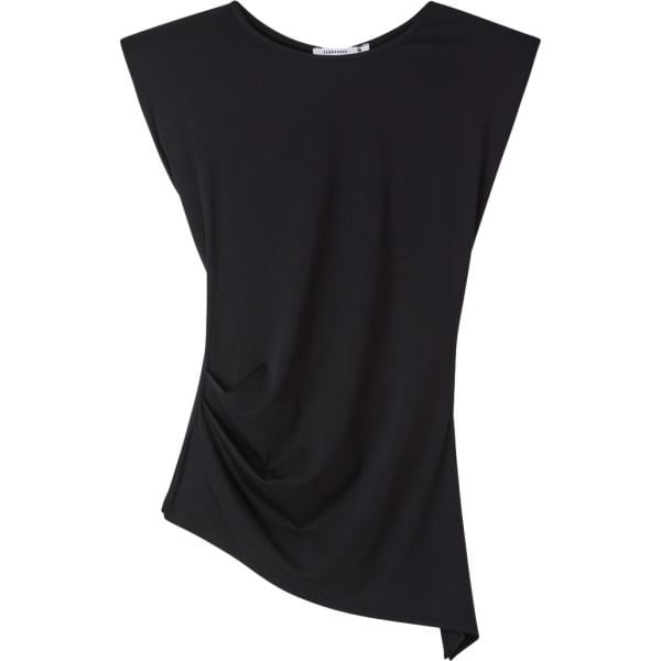 top Terranova nero tinta unita