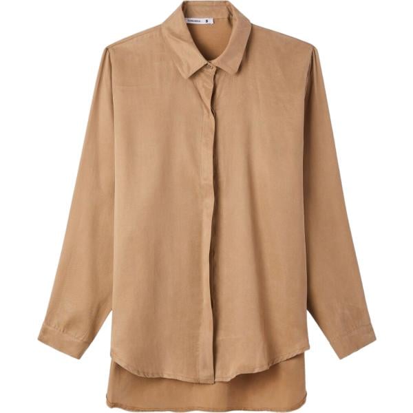 camicie Terranova marrone tinta unita