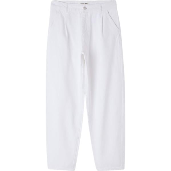 pantaloni Terranova bianco tinta unita