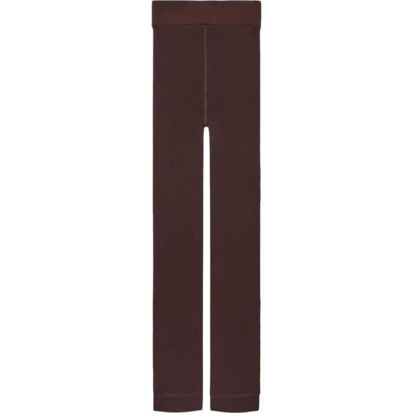 Leggings da donna a fascia in marrone scuro senza tasche a vita alta Terranova