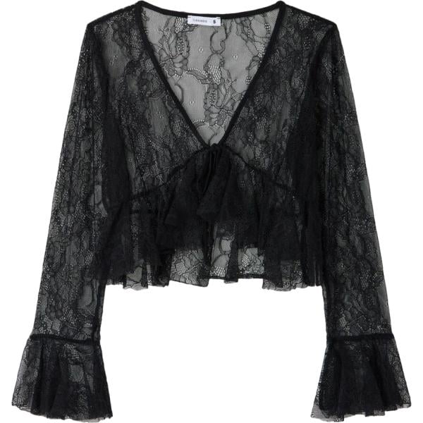 bluse Terranova nero tinta unita