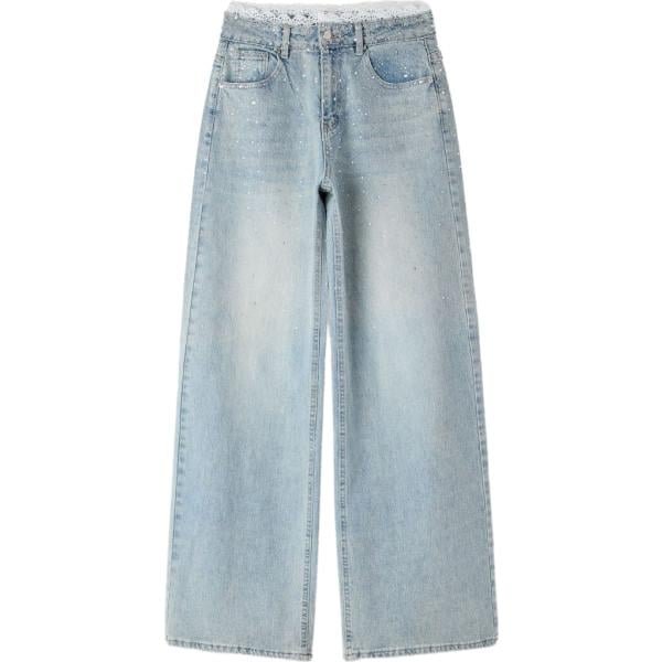 jeans Terranova verde tinta unita