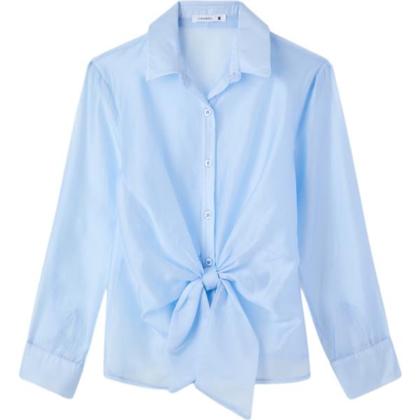 camicie Terranova blu tinta unita