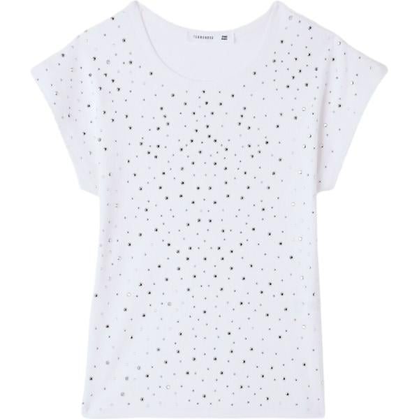 t-shirt Terranova bianco tinta unita