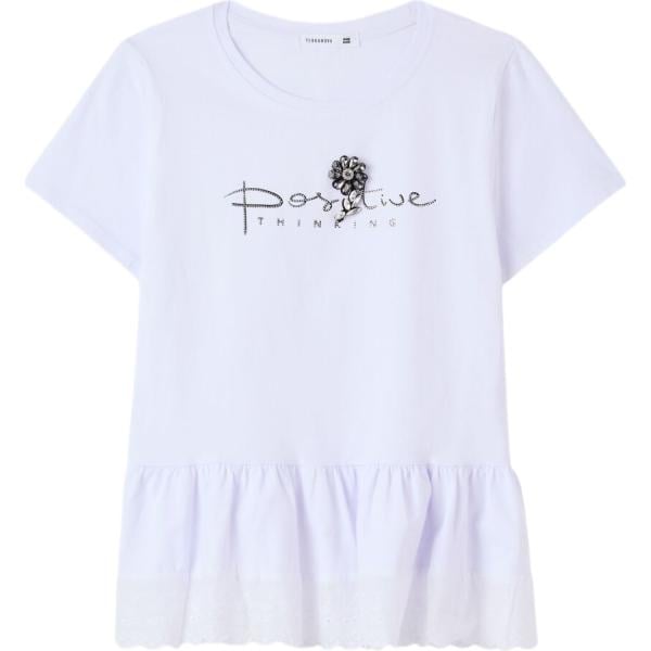t-shirt Terranova bianco con stampe