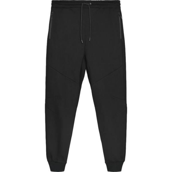 Pantaloni da uomo in nero pece lungo con zip Terranova