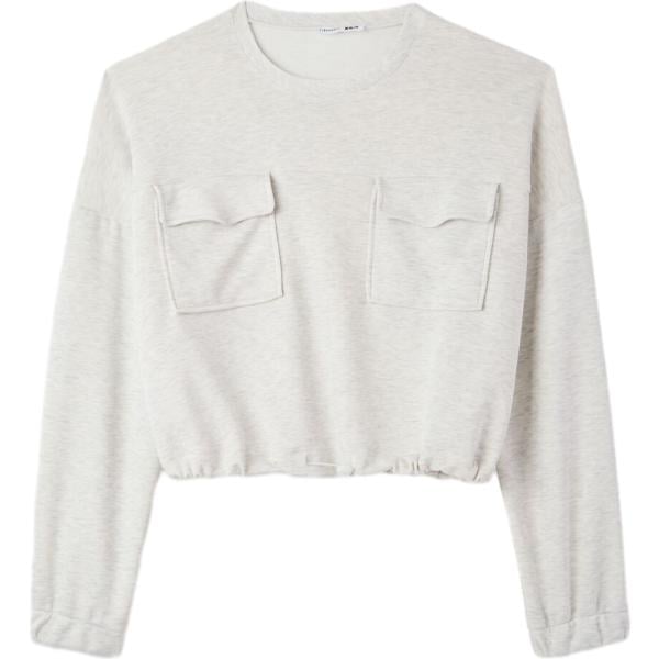 felpe Terranova grigio tinta unita