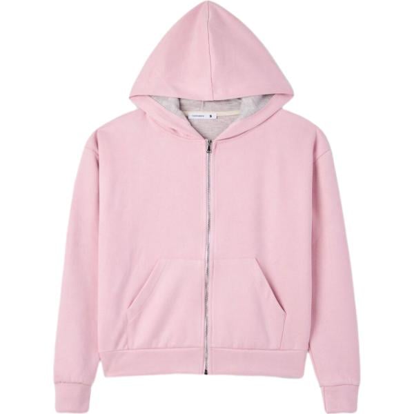felpe con cappuccio Terranova rosa tinta unita