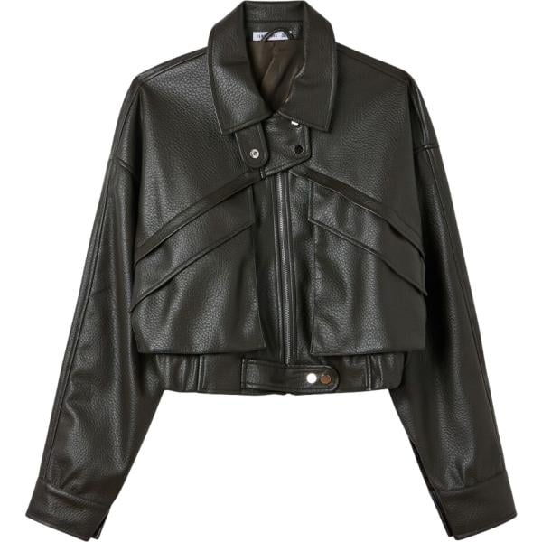 bomber Terranova nero tinta unita