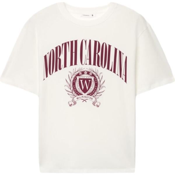 t-shirt Terranova bianco con stampe