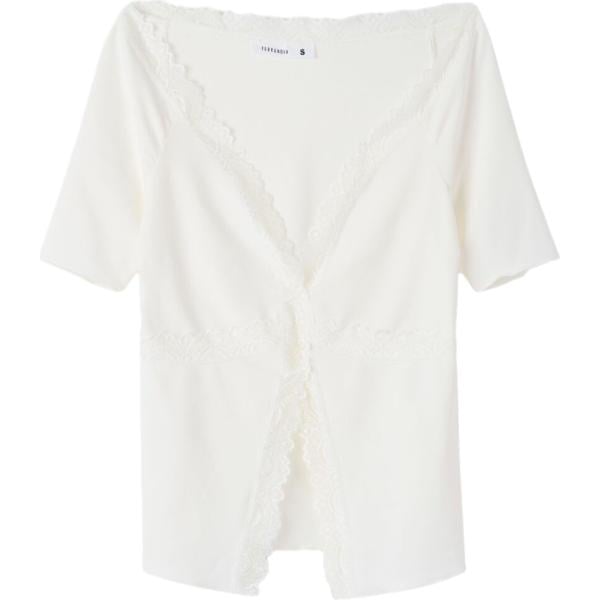 t-shirt Terranova bianco tinta unita