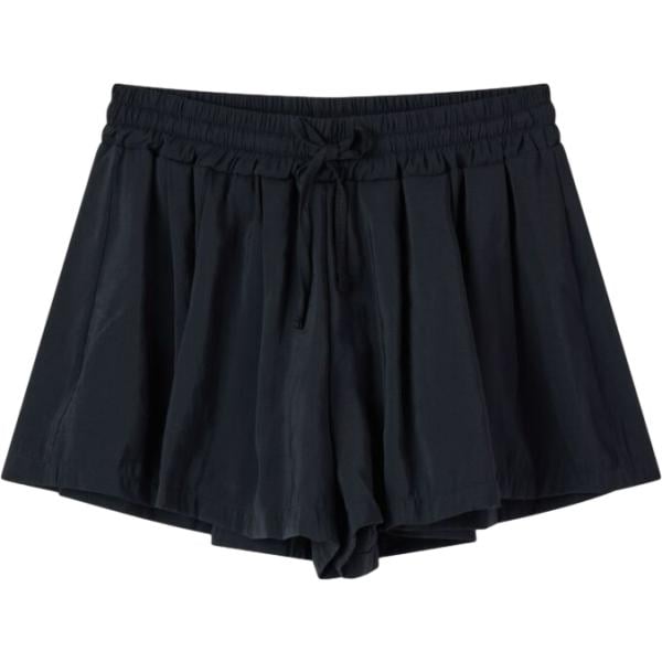 Shorts da donna in nero pece a vita alta con coulisse Terranova
