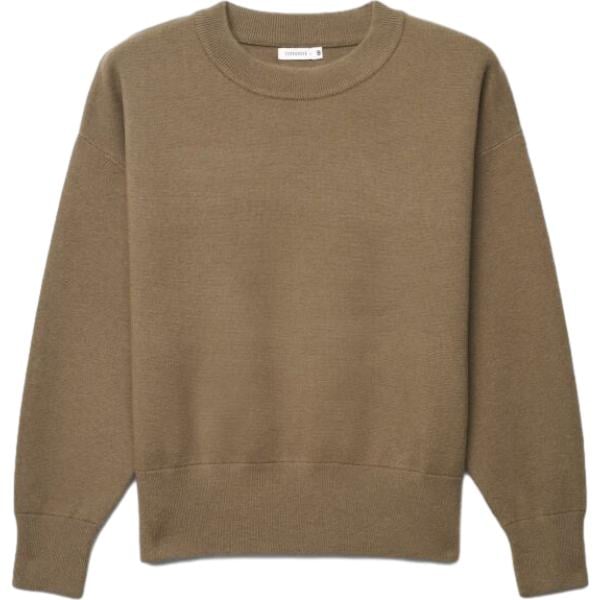 Maglione da donna in marrone scuro girocollo a maniche lunghe Terranova