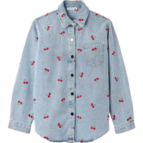 camicie Terranova blu con stampe