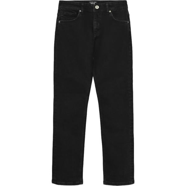 Jeans da uomo in nero pece lungo con zip in denim Terranova