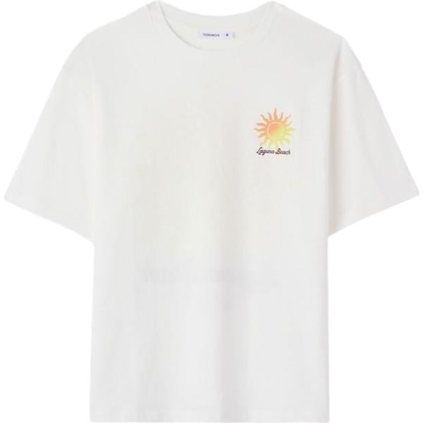 t-shirt Terranova bianco con stampe
