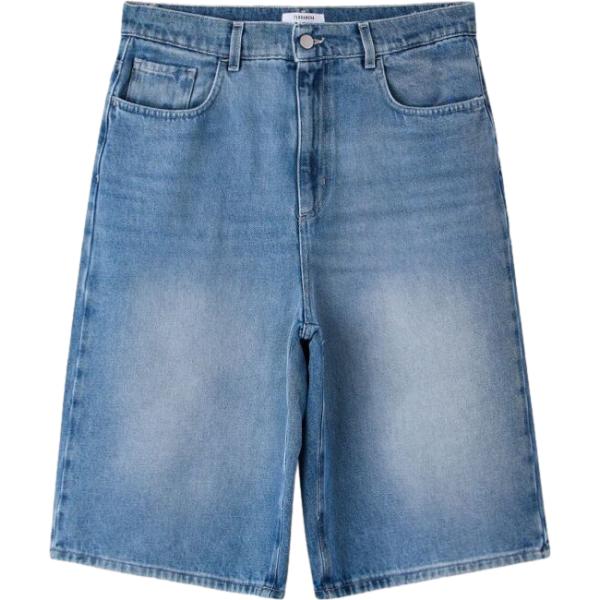 pantaloni corti Terranova blu tinta unita