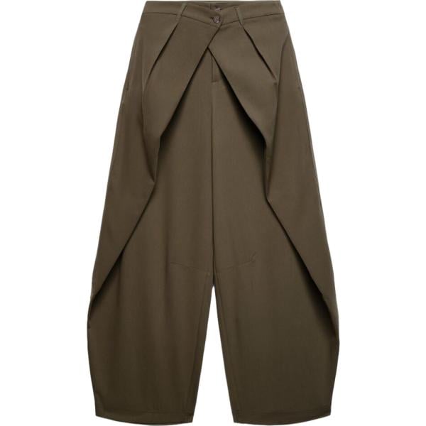 pantaloni Terranova verde tinta unita