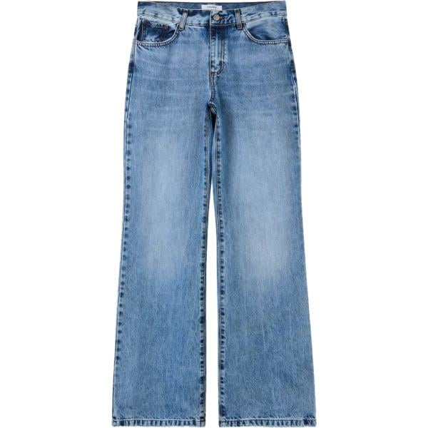 Jeans bootcut da donna in blu medio lungo con zip in poliestere Terranova