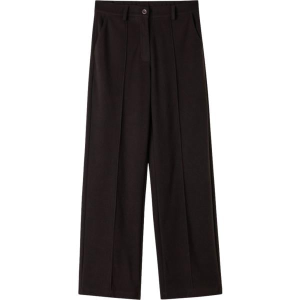 Pantaloni da donna in marrone scuro lungo in viscosa Terranova