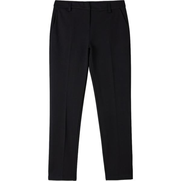 Pantalone chino da donna in nero pece lungo a vita media in viscosa Terranova Terranova