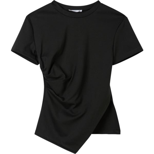 t-shirt Terranova nero tinta unita
