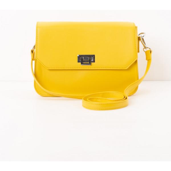 Borsa a tracolla in ecopelle giallo Terranova giallo