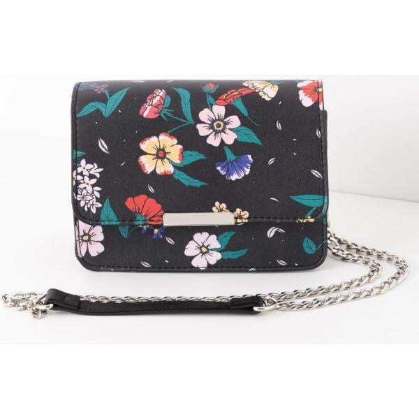 Borsa a tracolla fantasia in ecopelle nero Terranova nero