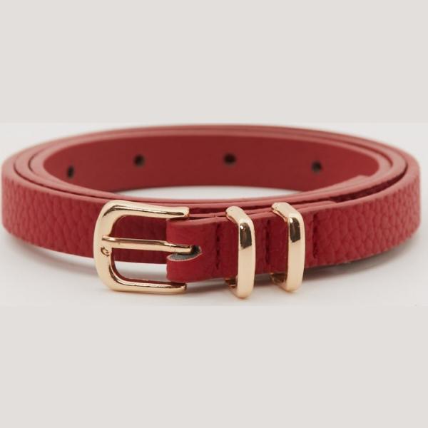 Cintura con fibbia in ecopelle rosso Terranova rosso