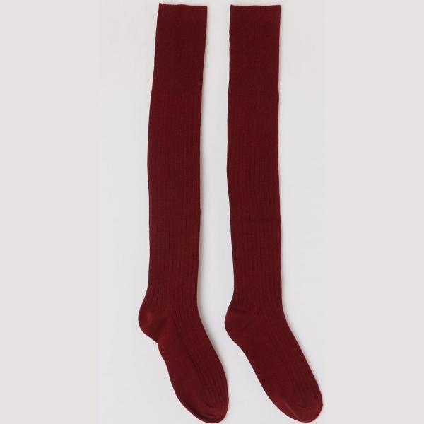 Calza tinta unita bordeaux Terranova viola tinta unita